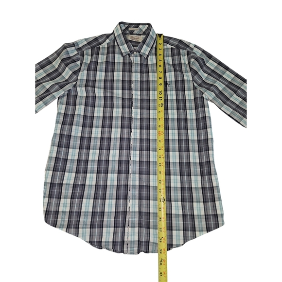 Original Penguin Men's Plaid Multicolor Longsleeve Button Up Shirt Medium - Picture 9 of 10